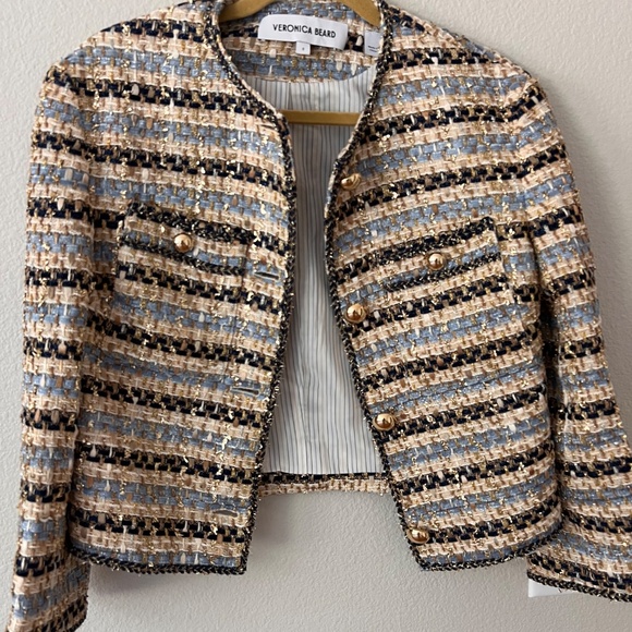 VERONICA BEARD Sumira metallic tweed jacket - Picture 3 of 5